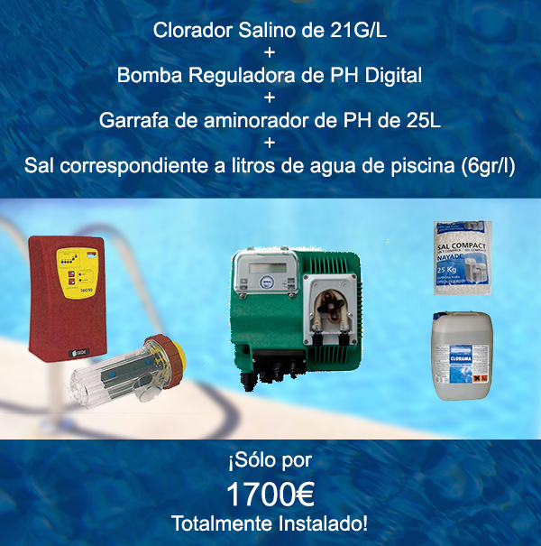 Oferta Clorador Salino para piscinas en Granada